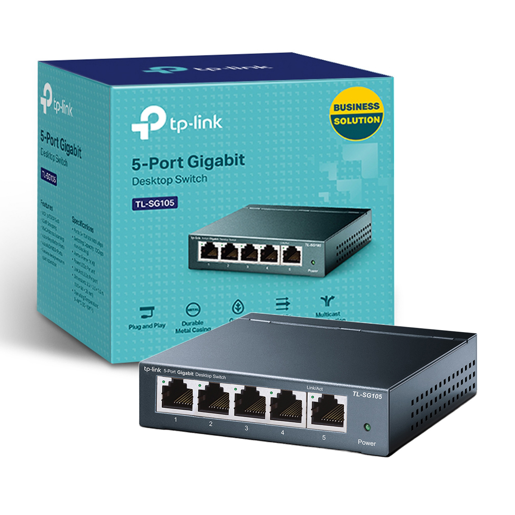 TP-Link 5 Port 10/100 Mbps Fast Ethernet Switch, Desktop Ethernet Splitter