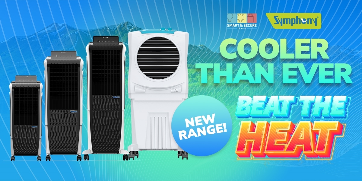 BEAT THE HEAT! New range of Symphony air coolers! Cooler than ever.