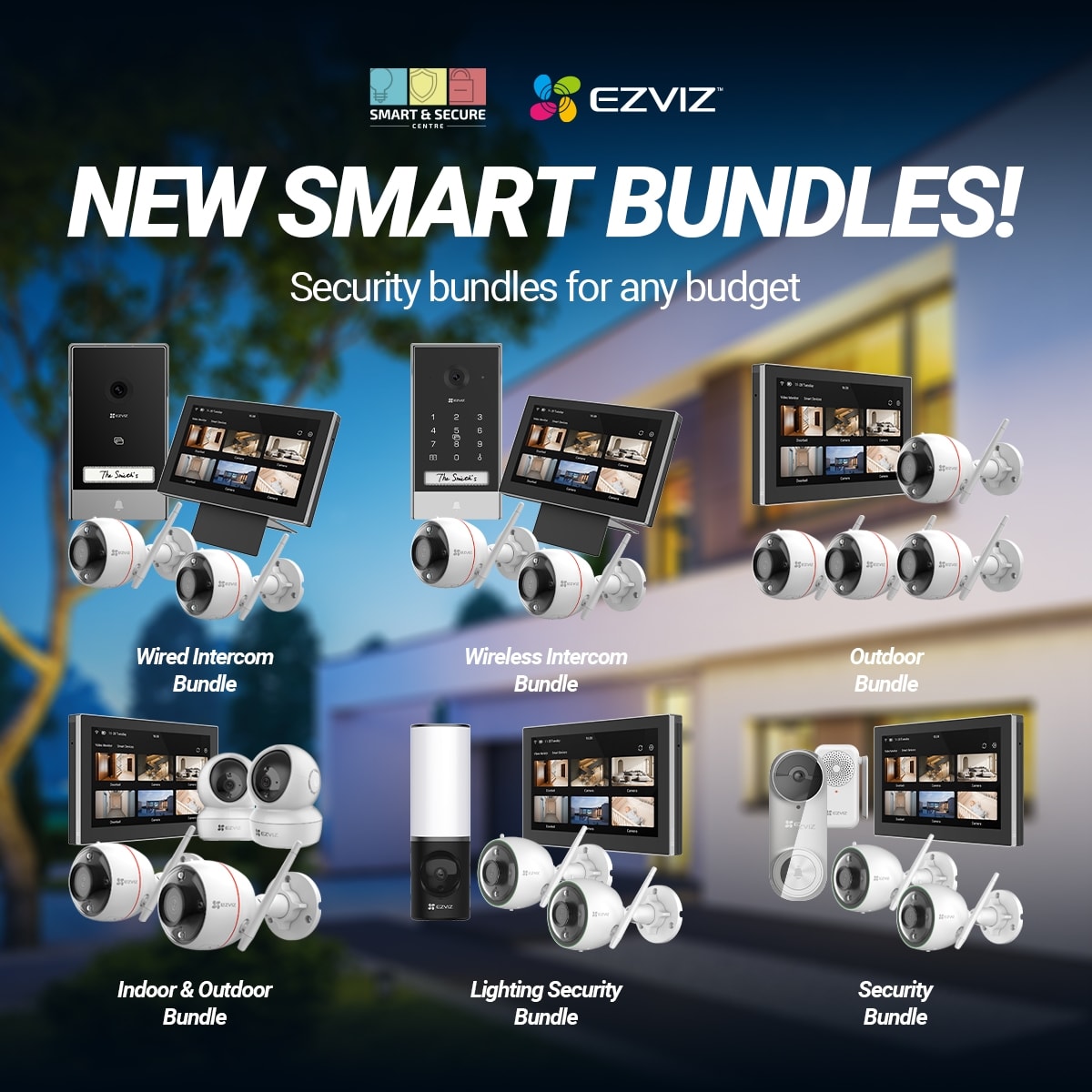 NEW EZVIZ SMART BUNDLES! Security bundles for any budget.